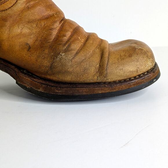 Vtg Frye Campus Black Label 70s Tall Leather Boots 8.5 B Knee High - Picture 15 of 16